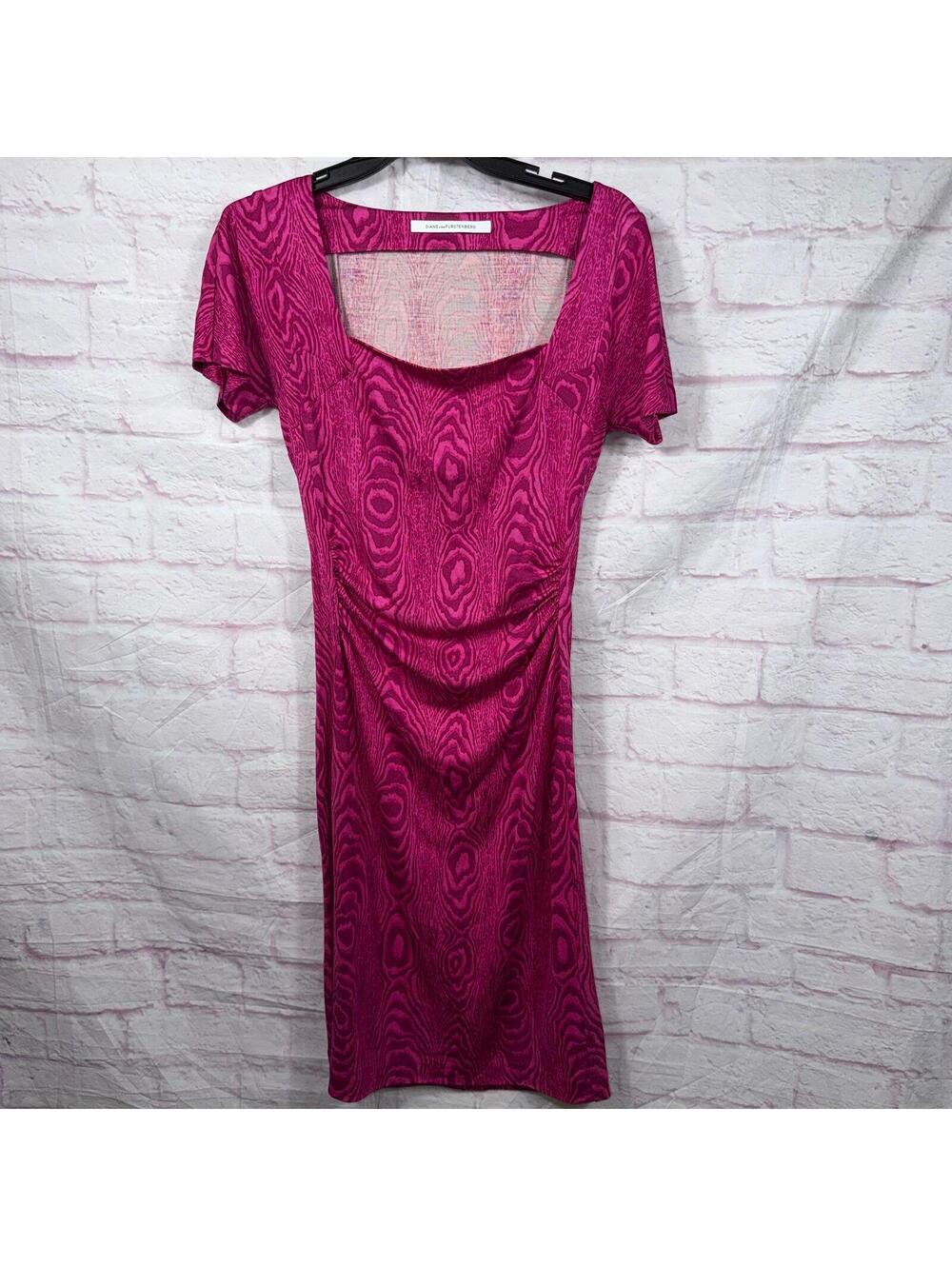 Diane von Furstenberg Pink Patterned Dress